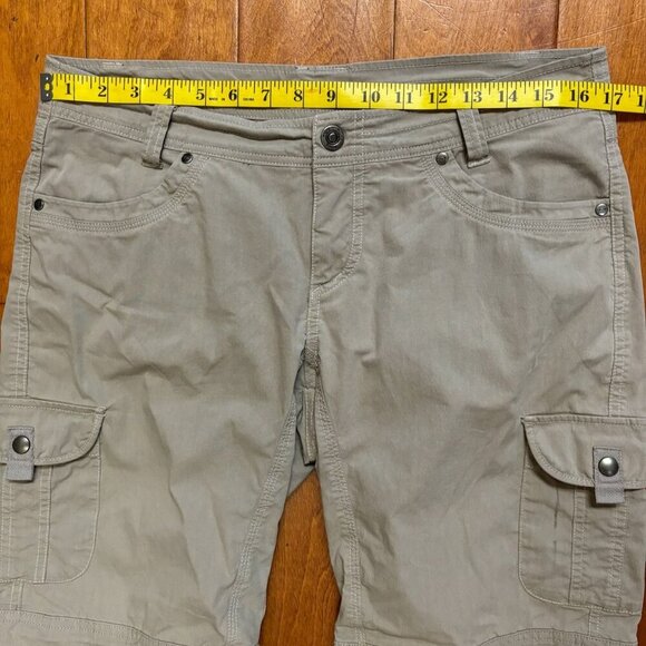 KUHL Women Splash Bermuda Cargo Shorts Sz 10 Khaki Stretch Comfort Outdoor - Picture 12 of 15